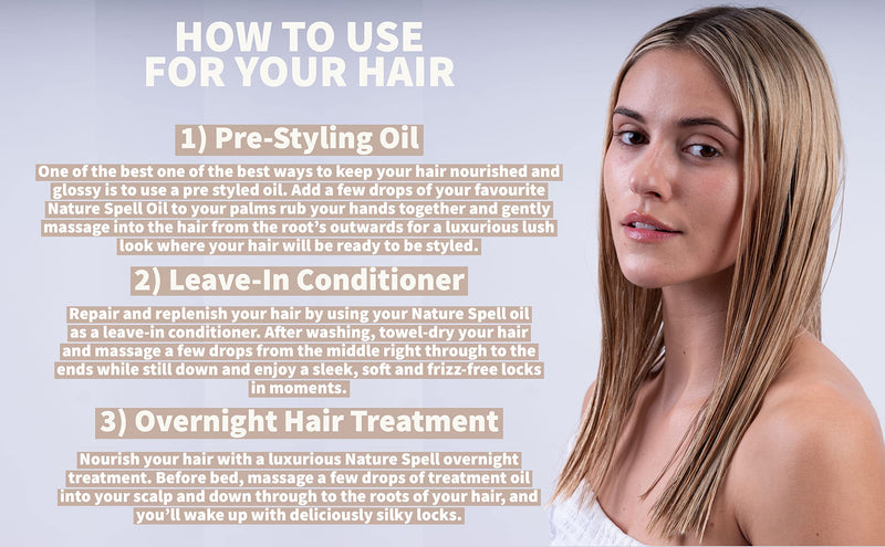 [Australia] - Nature Spell Rosemary Oil for Hair & Skin 150ml – Rosemary Oil for Hair Growth – Treat Dry Damaged Hair to Target Hair Loss – Body Oil for Dry Skin – Made in the UK 
