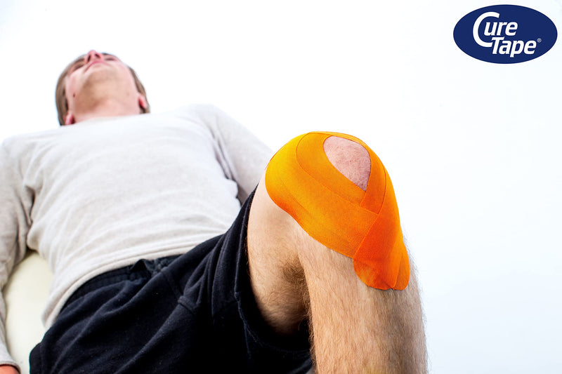 [Australia] - CureTape® Sports Kinesiology Tape | 30% Stronger Adhesion for Extreme Sporting Conditions | Waterproof & Quick Dry Viscose | Increase Mobility & Performance (Orange) Orange 