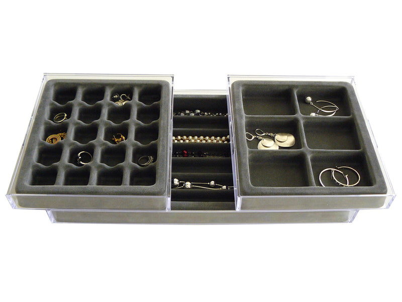 [Australia] - Necklace and Bracelet Jewelry Organizer with Velvet Tray, US Patented 