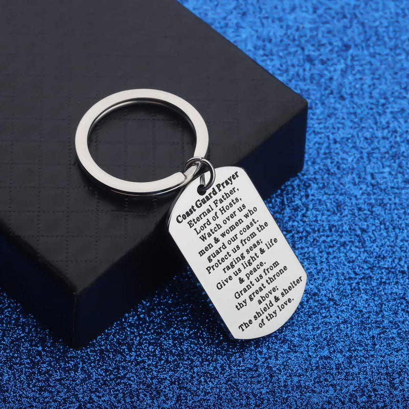 [Australia] - WUSUANED Coast Guard Gift Coast Guard Prayer Keychain Military Jewelry Deployment Gift 