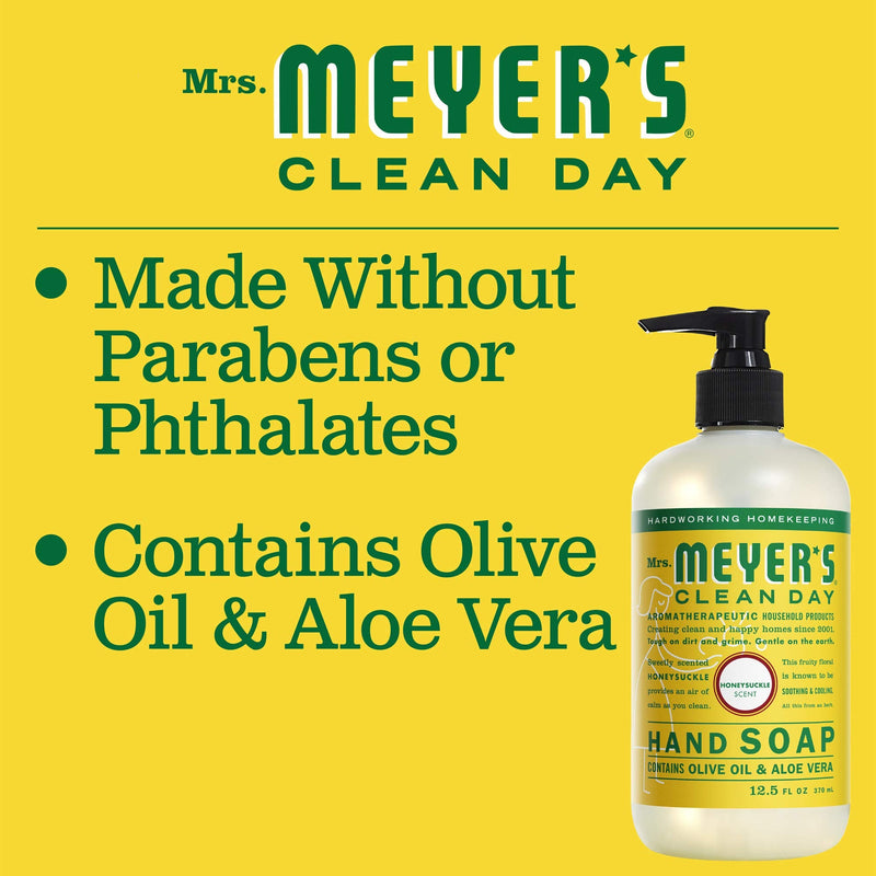 [Australia] - Mrs. Meyer's Hand Soap, Made With Essential Oils, Biodegradable Formula, Honeysuckle, 12.5 fl. Oz 12.5 Fl Oz (Pack of 1) 