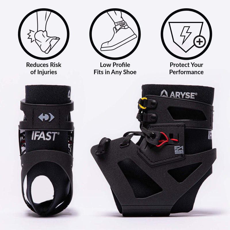 [Australia] - The IFAST - Athletic Ankle Stabilizer For Sports - Ankle and Foot Support For Men and Women. A Brace and Compression Sleeve Combined brought to you by ARYSE. (Medium, Black, Single) Medium, Single 