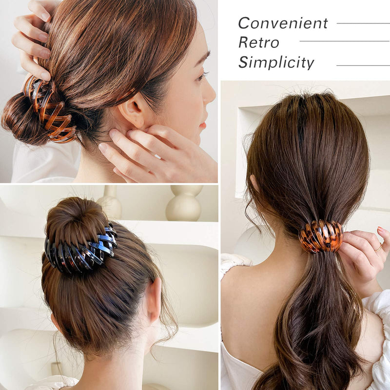 [Australia] - 8pcs Ponytail Hairpin Curling Clip, Hair Clips for Women, Bird Nest Hair Holder Hair Claw Clips Bun Makers Hair Accessories for Girls Women 