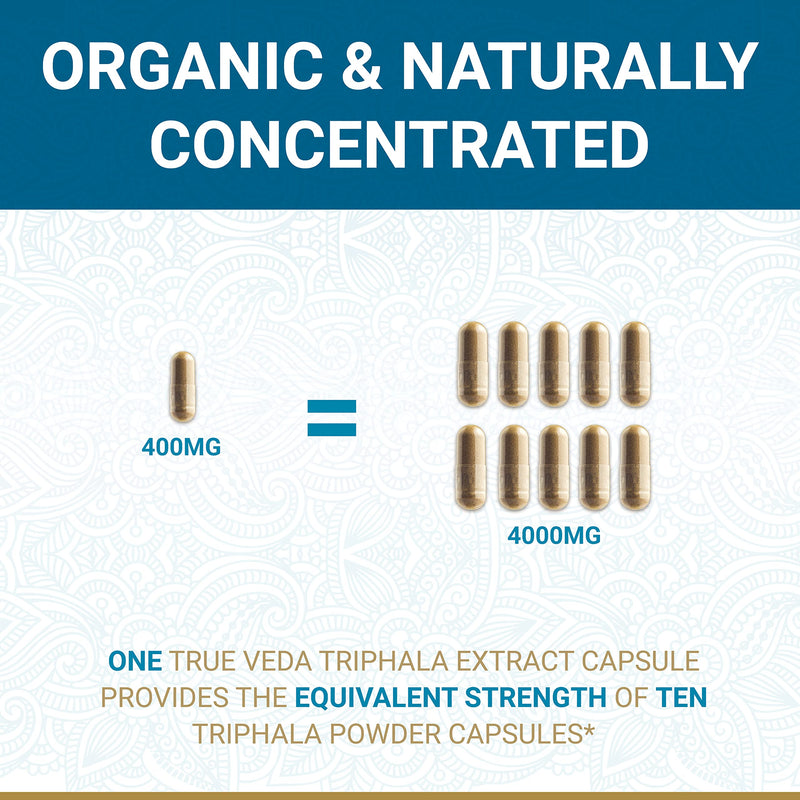 [Australia] - Organic Triphala Capsules - Certified Organic by Soil Association | Potency Due to Natural Fusion Extract | 100% Natural Supplement | Vegan & Vegetarian Friendly | Ayurveda | 60 Tablets | Made in UK 60 Count (Pack of 1) 
