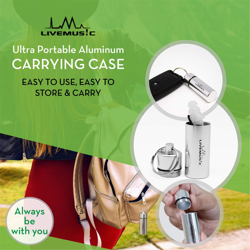 [Australia] - LiveMus!c HearSafe Ear Plugs - High Fidelity Earplugs for Musician, Concert, Drummer, DJ & Clubbing - Reusable, Comfortable - Noise Protection, Cancelling (Standard Size) Standard 