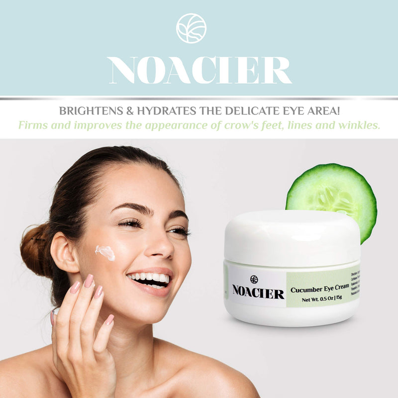 [Australia] - Noacier Cucumber Eye Cream for Dark Circles and Puffiness, Anti-Aging, Firming, Hydrating, Wrinkle Treatment with Hyaluronic Acid 