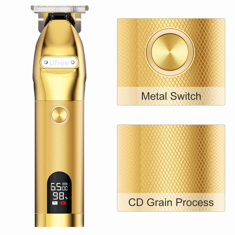 [Australia] - Ornate Hair Clippers for Men T Liners Clippers Zero Gapped Trimmers Cordless Trimmer for Men Barber Clippers(Gold) Gold 