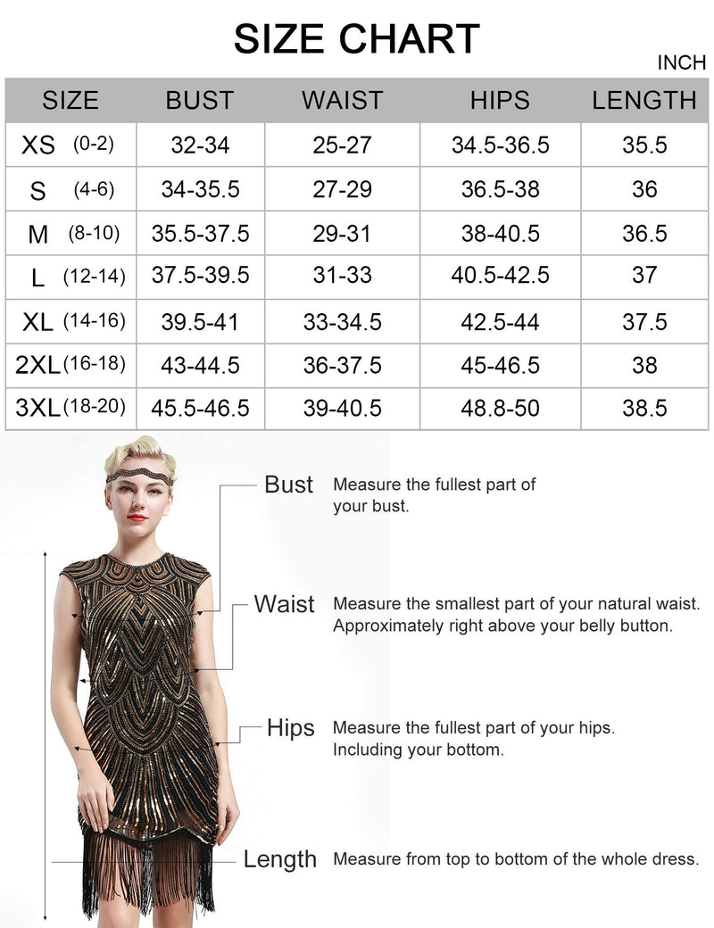 [Australia] - BABEYOND Women's Flapper Dresses 1920s Beaded Fringed Great Gatsby Dress Beige + Crystal Decorations Large 
