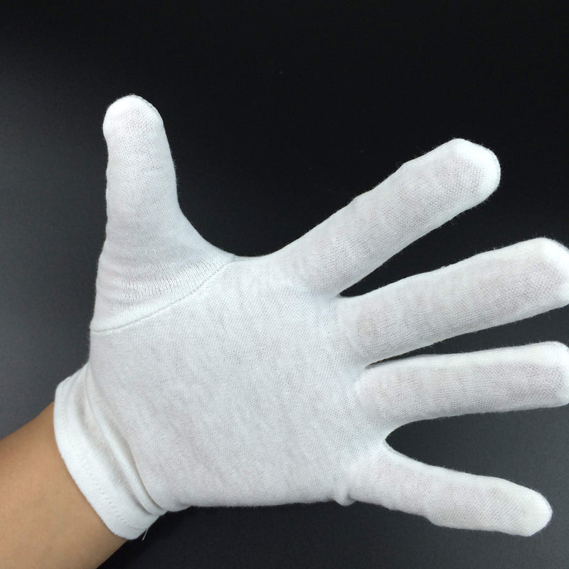 [Australia] - Plain White 100% Cotton Gloves for Eczema Small Bulk 12 Pairs,Thin Dry Hand Therapy Gloves Moisturizing Women Night Sleeping Small (24 Count) 