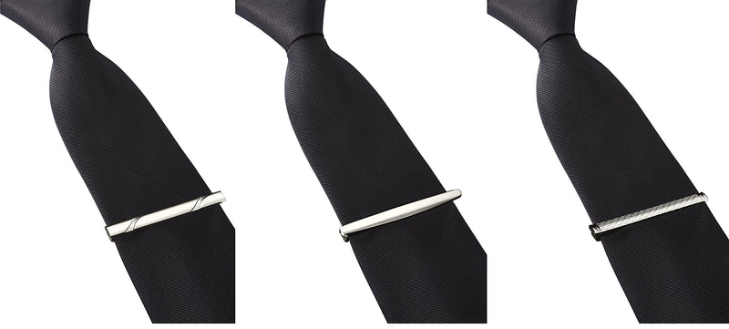 [Australia] - Jstyle 3 Pcs Tie Clips for Men Tie Bar Clip Set for Regular Ties Necktie Wedding Business 
