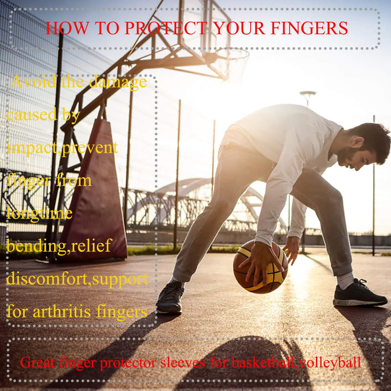 [Australia] - Ancefine Finger SleevesThumb Braces Support Elastic Compression Protector Braces for Relieving Pain Calluses Arthritis Knuckle,20-Pieces Black 