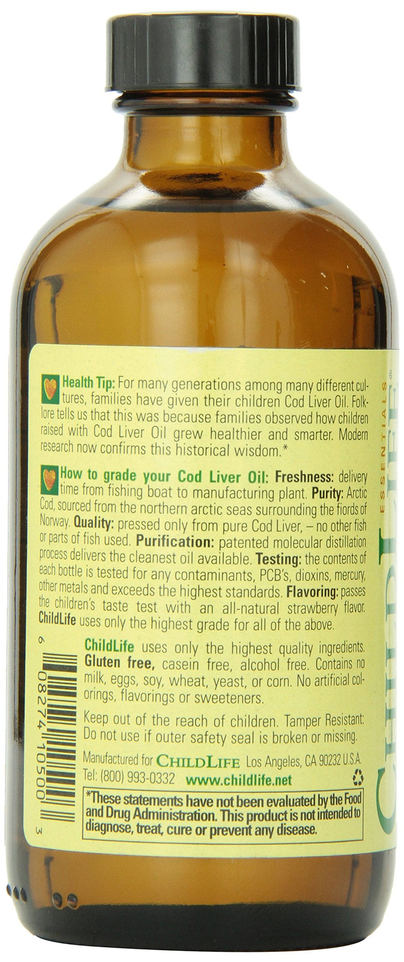[Australia] - Child Life Cod Liver Oil, Glass Bottle, 8-Ounce 1 