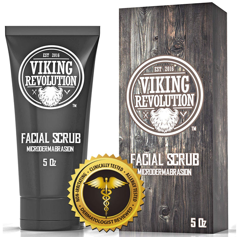 [Australia] - Viking Revolution Microdermabrasion Face Scrub for Men - Facial Cleanser for Skin Exfoliating, Deep Cleansing, Removing Blackheads, Acne, Ingrown Hairs - Men's Face Scrub for Pre-Shave (1 Pack) 1 Pack 