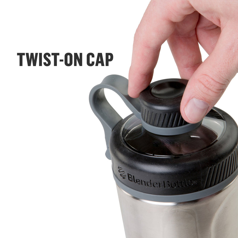 [Australia] - BlenderBottle Radian Shaker Cup Insulated Stainless Steel Water Bottle with Wire Whisk, 26-Ounce, Matte Black 
