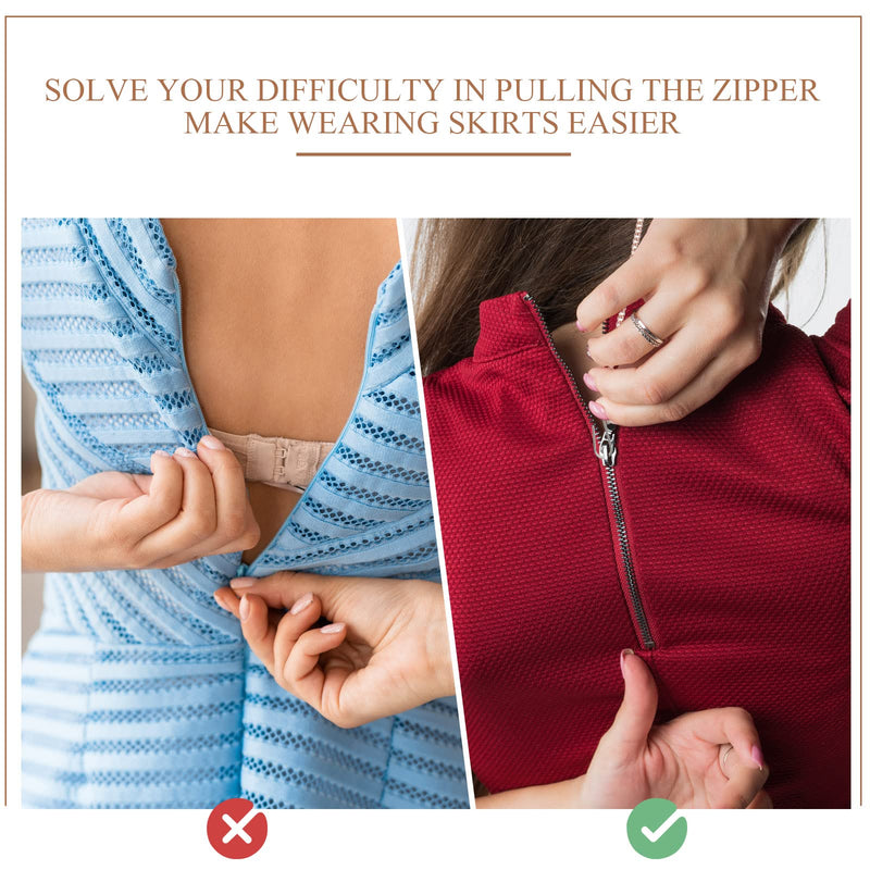 [Australia] - 2 Pieces Zipper Puller Helper Dress Zipper Pull Helper Zipper Puller Back Zipper Pull Long Zipper Pull Dress Yourself Zip Aid Tool Zipper Assistant Easy Zip Aid Puller for Dress Boot Clothes 