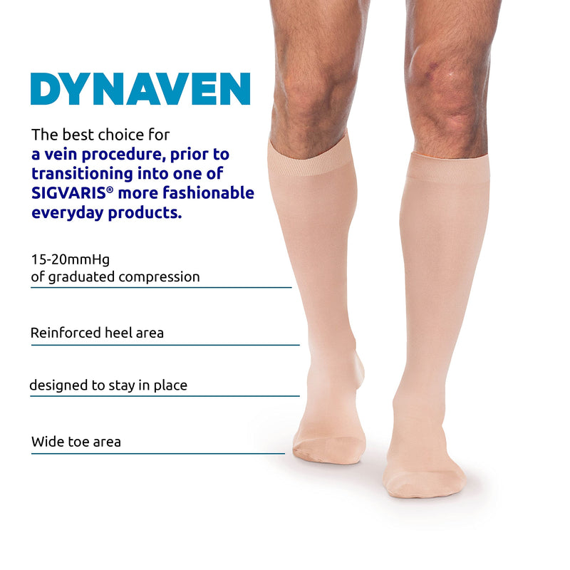 [Australia] - SIGVARIS Men’s DYNAVEN Closed Toe Calf-High Socks 15-20mmHg Black Large Tall 