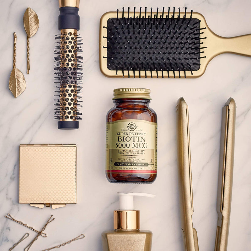 [Australia] - Solgar Biotin 5000 mcg, 100 Veg Caps - Promote Healthy Skin, Nails & Hair - Supports Energy Production, Protein, Carbohydrate & Fat Metabolism - Vitamin B - Non GMO, Vegan, Gluten Free - 100 Servings 
