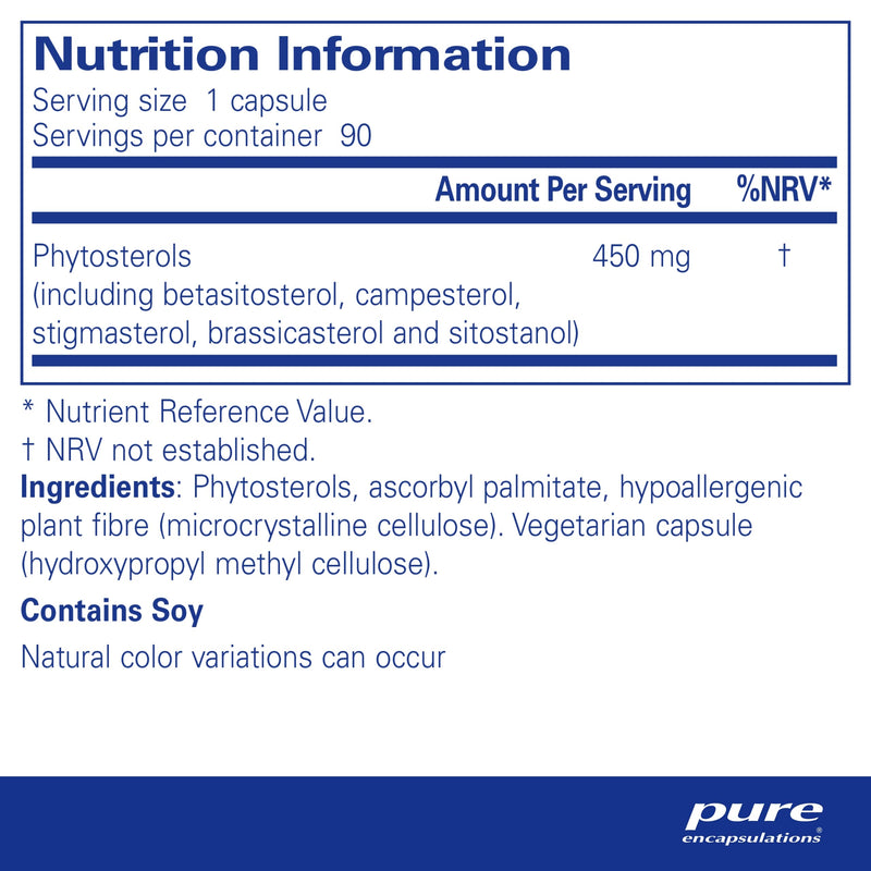 [Australia] - Pure Encapsulations - CholestePure - Beta-Sitosterol, Campesterol, Stigmasterol and Brassicasterol - Dietary Supplement - 90 Capsules 