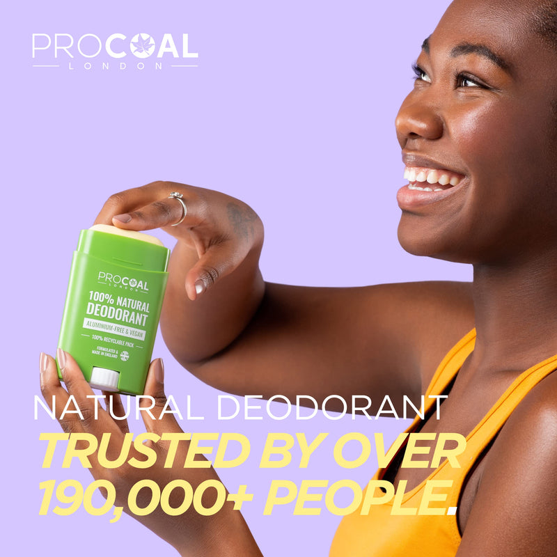 [Australia] - 100% Natural Deodorant Stick by Procoal - 100% Recyclable Pack, Aluminium Free, Baking Soda Free Deodorant For Women & Men, Cruelty-Free, Made in UK 