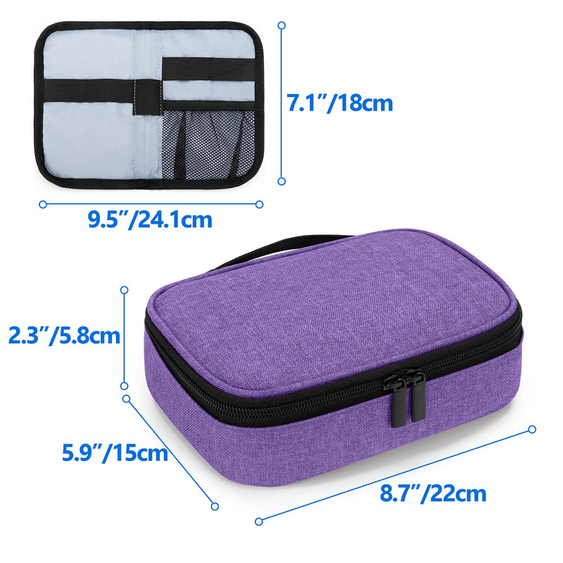 [Australia] - YARWO Insulin Cooler Travel Case with 2 Ice Packs, Diabetic Supply Bag for Insulin Pens and Other Diabetic Supplies, Purple 