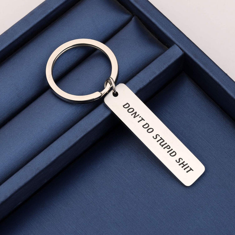 [Australia] - CYTING Funny Keychain Don't Do Stupid Shit Funny Sarcasm Gift For Family Friends 