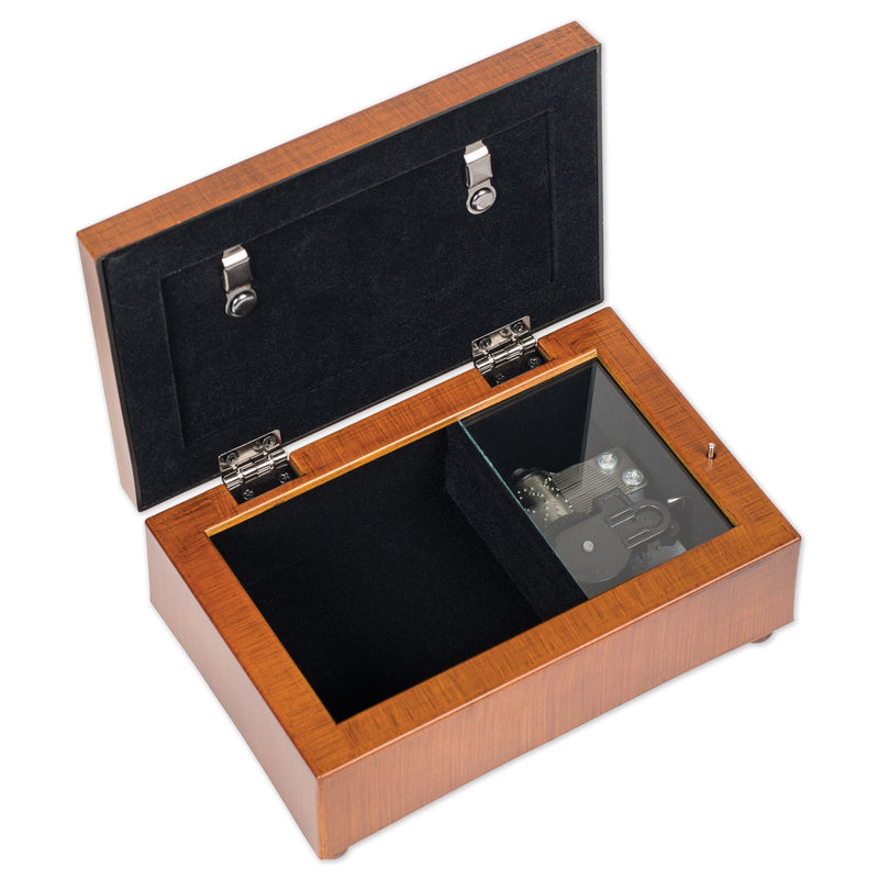 [Australia] - Cottage Garden Sister Rich Walnut Finish Petite Jewelry Music Box Plays Amazing Grace 