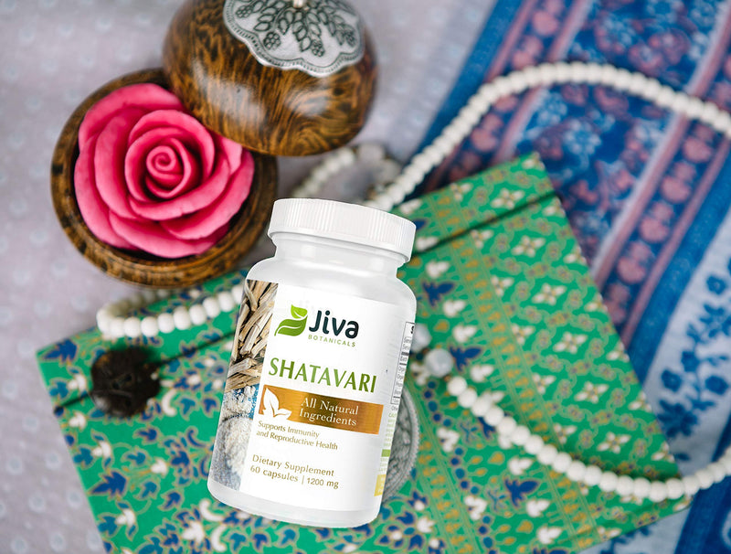 [Australia] - Shatavari Powder 1200 mg - Shatavari Capsules for Hormonal Balance for Women, Breastfeeding & Lactation Supplement - Formulated in USA, All Natural - High Potency & Purity - Jiva Botanicals 