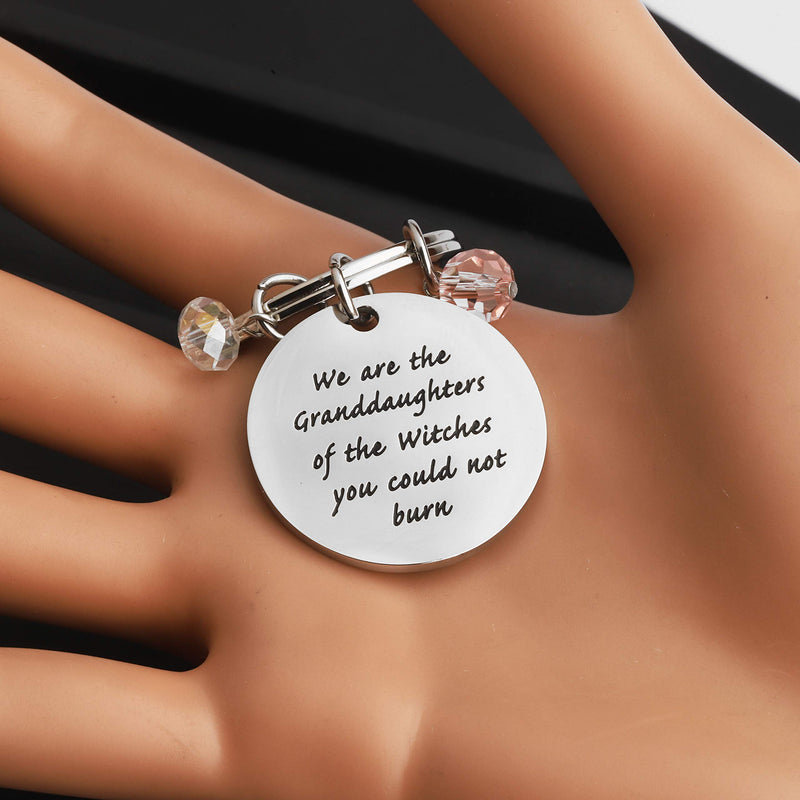 [Australia] - TIIMG Feminist Gift Feminism Gender Equality Pendant Keychain We are The Granddaughters of The Witches You Could Not Burn Feminist Jewelry Granddaughters of Witches 