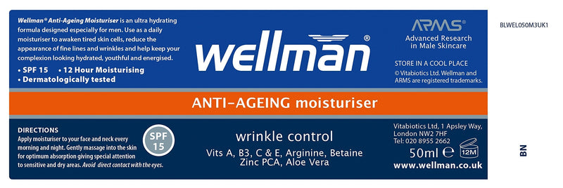 [Australia] - Vitabiotics Wellman Anti-Ageing Moisturiser - 50 ml 