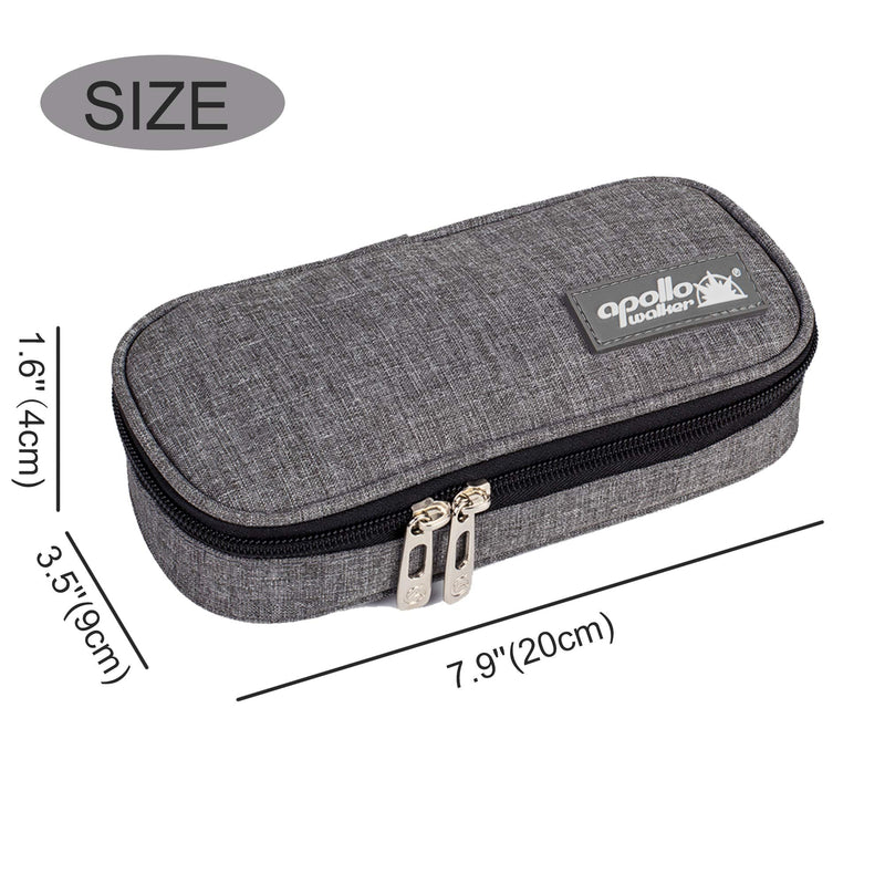 [Australia] - Apollo Walker Insulin Cooler Travel Case Diabetic Medication Cooler with 2 Ice Packs and Insulation Liner(Gray) Gray-small 