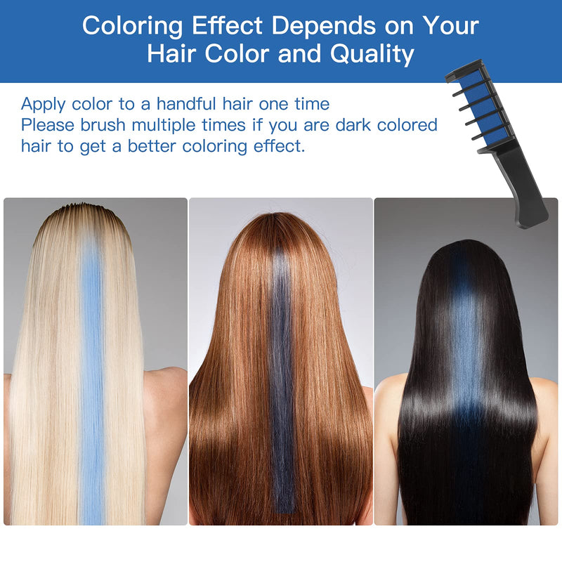 [Australia] - Hair Chalks for Girls Kids, MSDADA Fluorescence Temporary Bright Coloured Hairspray for Kids Birthday Gifts for Girls Age 6 7 8 9 10 11 12+Hair Dye for Kids Mother's Day Easter Children's Day(Blue) Fluorescence Blue 