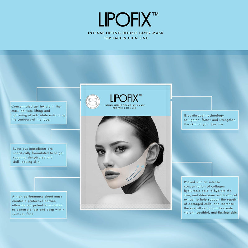 [Australia] - Double Chin Reducer Intense Lifting Double Layer Mask LipoFix - 5 Masks‚Ä¶ 