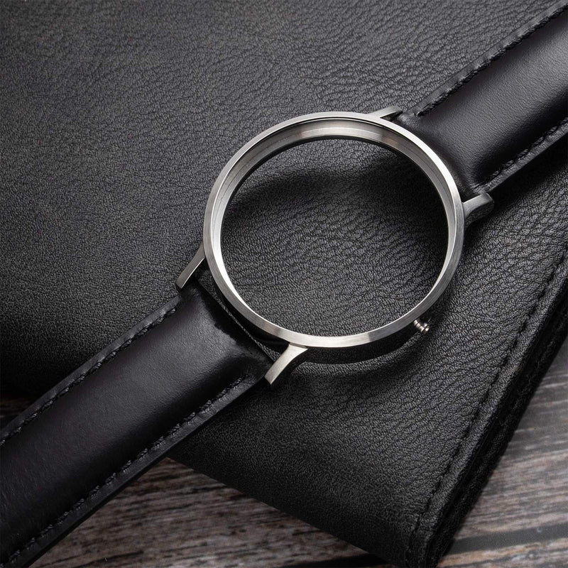 [Australia] - B&E Top Grain Leather Watch Bands 16mm 18mm 19mm 20mm 21mm 22mm Quick Release Watch Strap Men Women, Elegant Replacement Band for Watch & Smartwatch Black Leather 