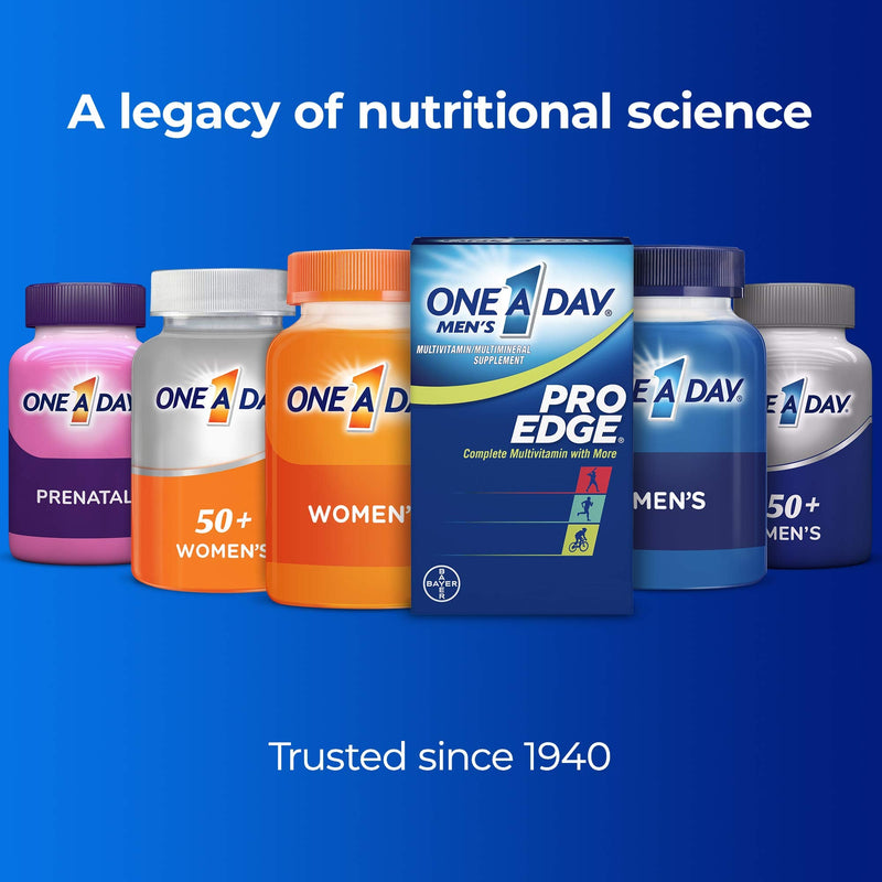 [Australia] - One A Day Men’s Pro Edge Multivitamin, Supplement with Vitamin A, Vitamin C, Vitamin D, Vitamin E and Zinc for Immune Health Support* and Magnesium for Healthy Muscle Function, 50 Count 