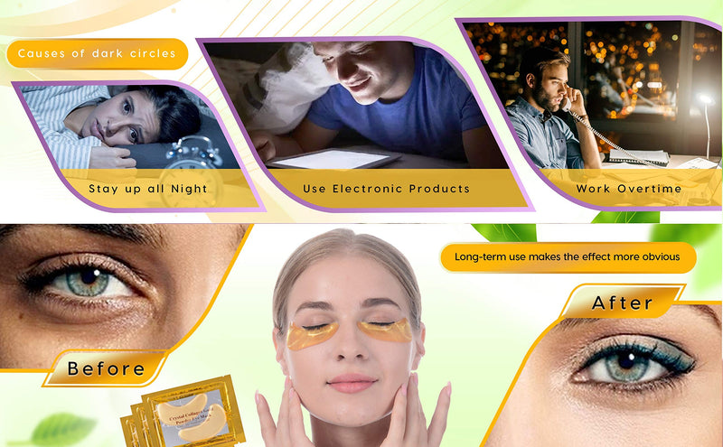 [Australia] - 30 Pairs 24K Gold Under Eye Patch, Eye Mask, Collagen Eye Patch, JUYOU Eye Pads For Anti-wrinkles, Puffy Eyes, Dark Circles, Fine Lines Treatment 