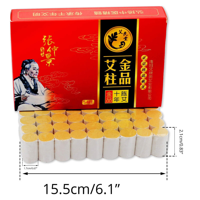 [Australia] - 10-Years Purity 60:1 Ratio 54 Rolls Sticks Pure Moxa Sticks for Moxibustion 54 x Moxibustion rolls only 