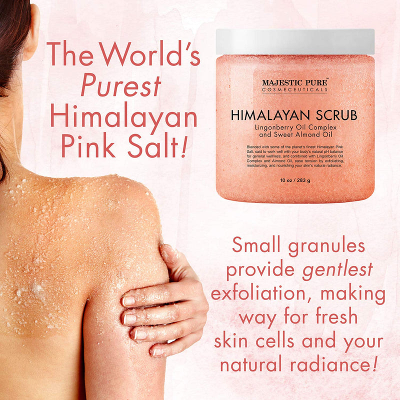 [Australia] - Himalayan Salt Body Scrub with Lingonberry, Exfoliating Salt Scrub to Exfoliate & Moisturize Skin, Deep Cleansing for Women and Men - 10 oz 