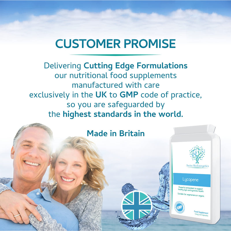 [Australia] - Lycopene 15mg, 120 Capsules – Special Targeted Release Antioxidant Supplement Support for Healthy Eye Function, Cardiovascular and Prostate Health 