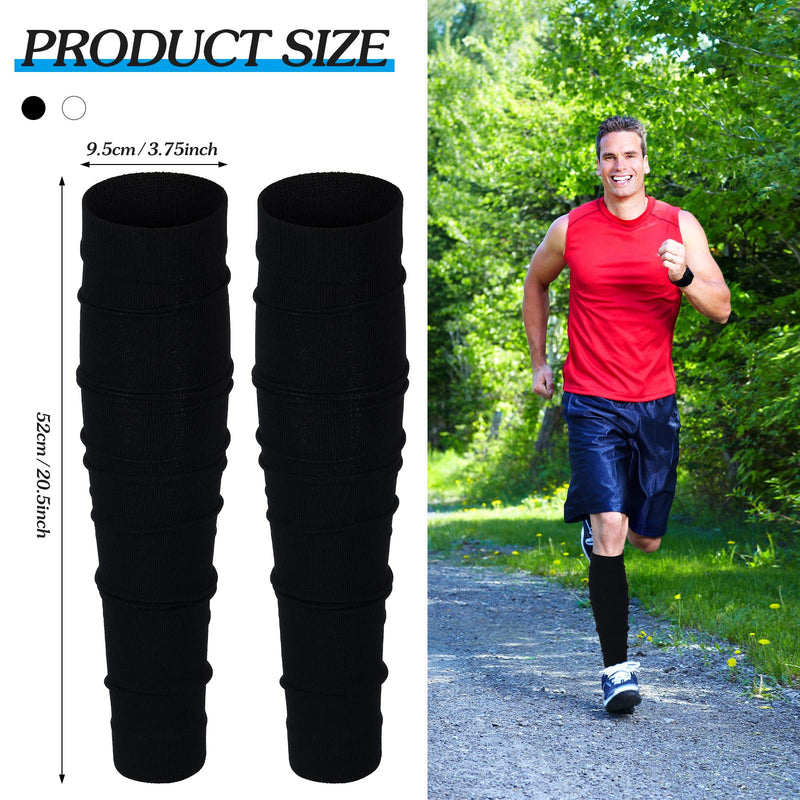 [Australia] - 2 Pairs Football Leg Sleeves for Men Calf Compression Sleeves Sports Compression Calf Sleeves Elastic Leg Compression Sleeves Running Compression for Youth Athletes Pain Relief Running Cycling 