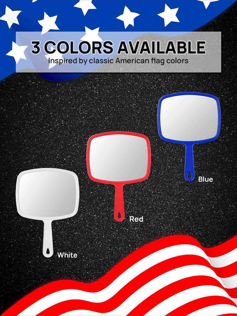 [Australia] - OMIRO Hand Mirror, Handheld Mirror with Handle, American Old Glory Blue 