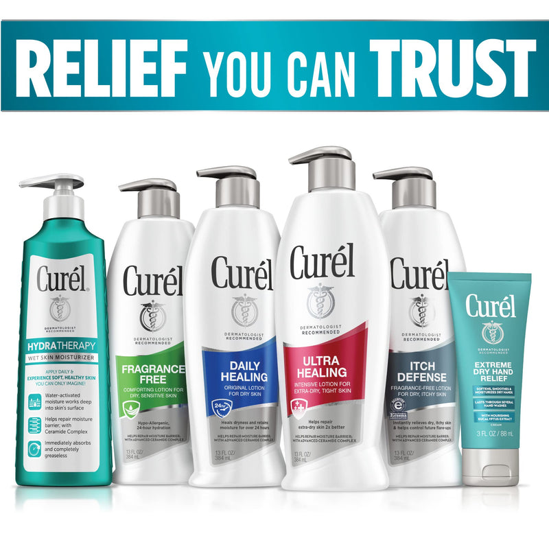 [Australia] - Curél Hydra Therapy In Shower Lotion, Wet Skin Moisturizer for Dry or Extra-dry Skin, with Advanced Ceramide Complex, for Optimal Moisture Retention, 12 Ounce 