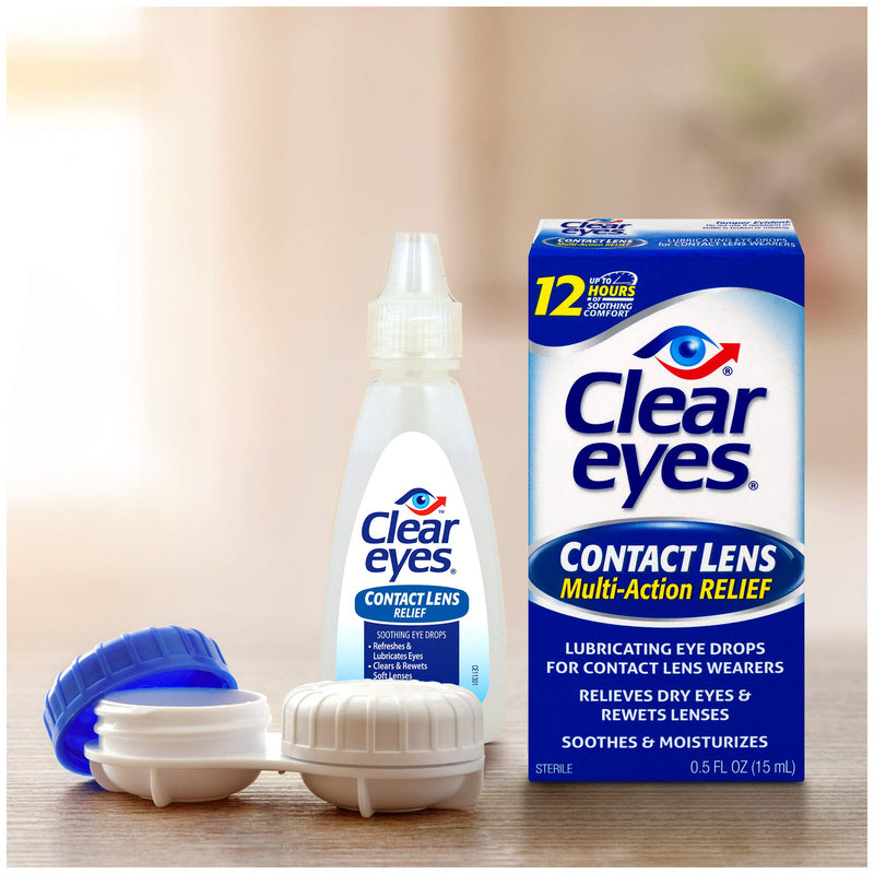 [Australia] - Clear Eyes Contact Lens Relief Soothing Eye Drops 0.50 oz (Pack of 3) 