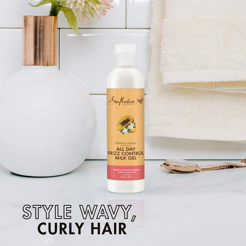 [Australia] - SheaMoisture Milk Gel for Wavy Curly Hair Papaya and Neroli Parabenfree Curl Gel Oz, 8 Ounce 