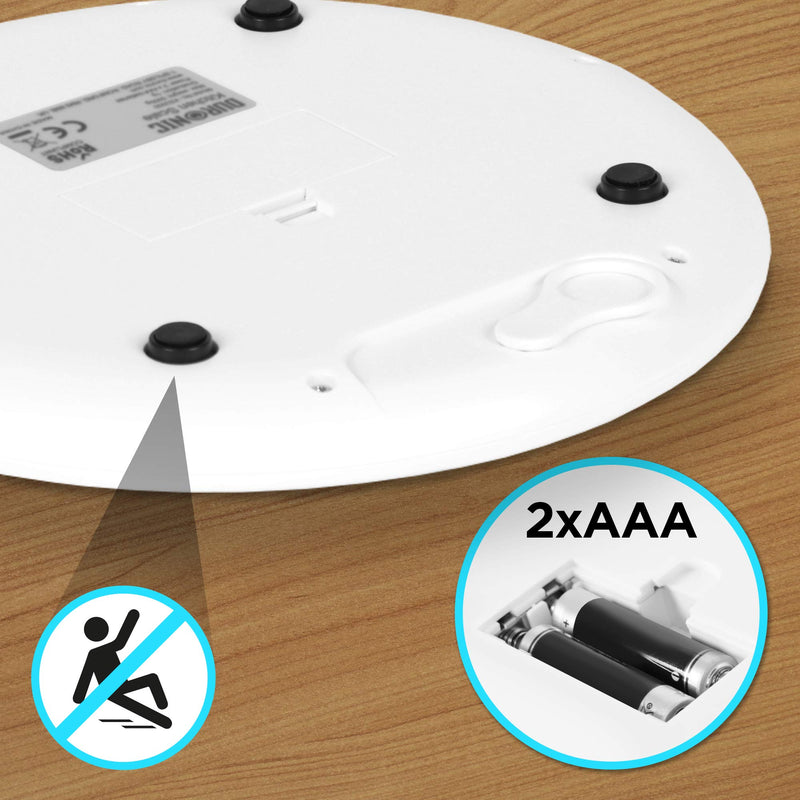 [Australia] - Duronic Kitchen Scales with Bowl KS300 for Baking Postal Parcel Weigh | Design with 1.5L Bowl | 5kg Capacity | Tare | 1g Precision 