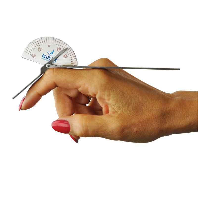[Australia] - Blue Jay™ Take A Range Check 6" Stainless Steel Goniometer 140 Degree Protractor, Range of Motion Test, Physical & Occupational Therapy, Orthopedic, Chiropractic, ISOM Std-for Finger or Toe 