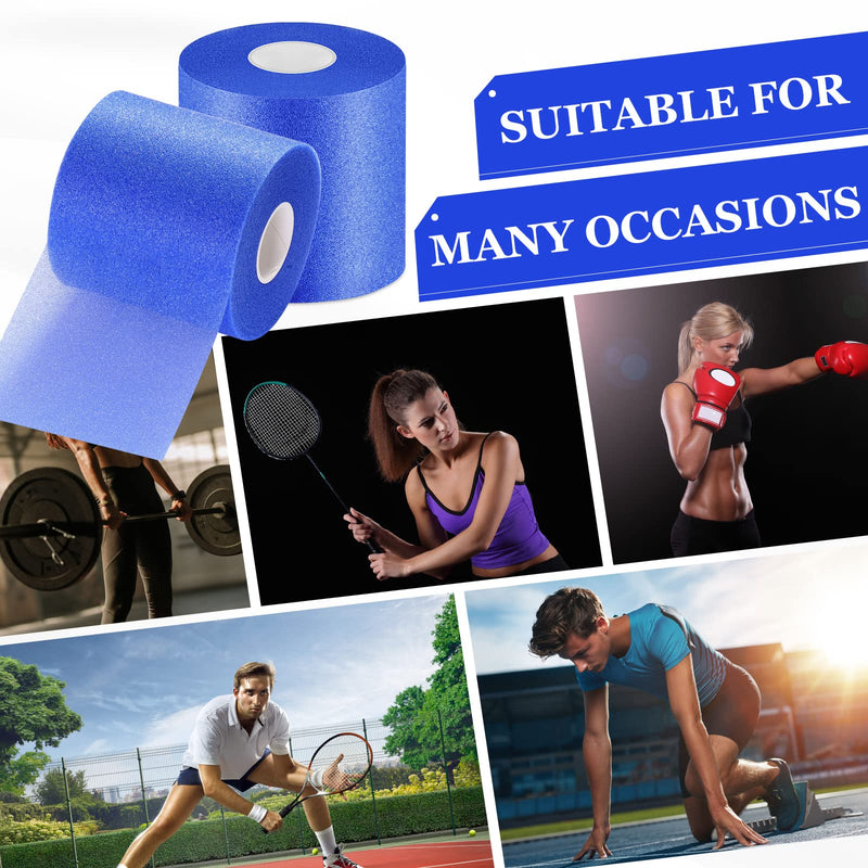 [Australia] - 29.5 Yards Foam Underwrap Tape Sports Pre-wrap Athletic Tape 2.76 Inch Wide Elastic Sports Prewrap Artificial Foam Underwrap for Wrist Elbow Knees Ankles (Royal Blue) 