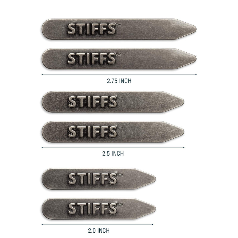 [Australia] - Stiffs by Wurkin Stiffs 10 Pack Assorted Size Brass Collar Stays 