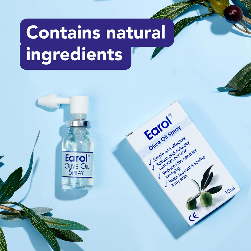 [Australia] - Earol | Olive Oil Ear Wax Removal Spray | Clinically Proven | Reduces Need for Syringing | Metered Dose | 1 Pack of 10ml Oil Spray Bottle 