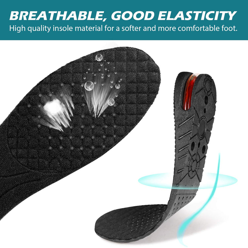 [Australia] - Shoe Lifts for Men & Women Height Increase Insoles Air Cushion Heel Inserts Orthotic Heel Shoe Lifts Kit Taller Insoles Variable Height 1.2-3.54Inch 2-Layer Height(1.2-2inch) 