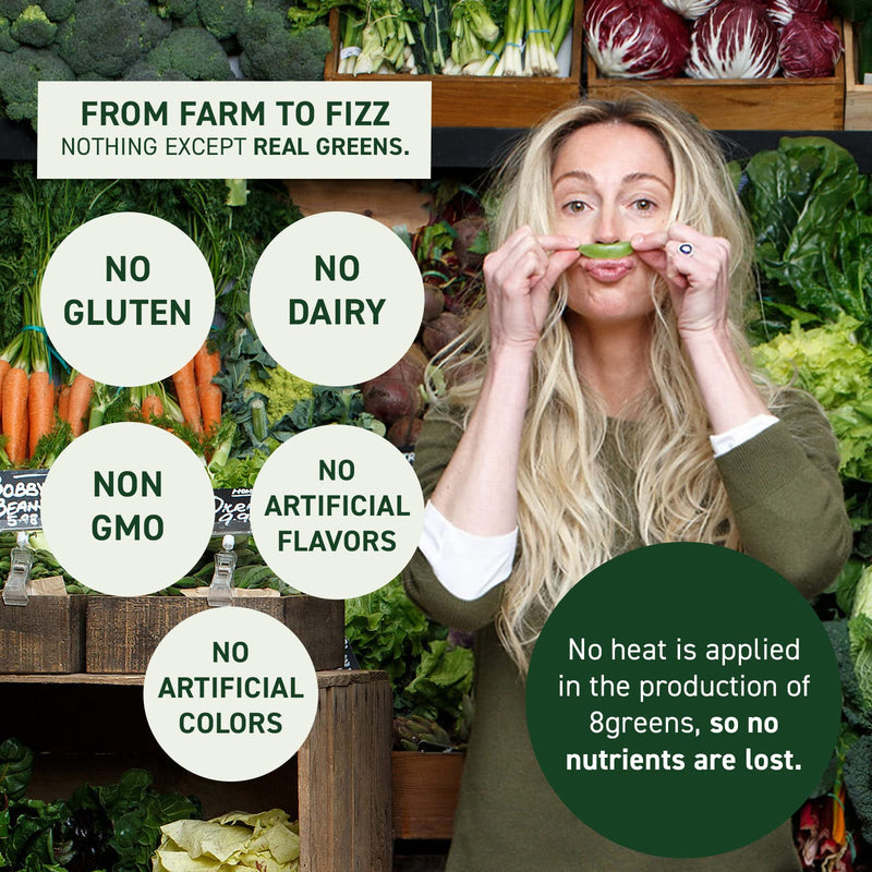 [Australia] - 8Greens Blood Orange Effervescent Tablets - Daily Superfood- Super Greens Vitamins, Vegan, Gluten Free, Non-GMO for Immune Support (1 Tube, 10 Tablets) 10 Count (Pack of 1) 